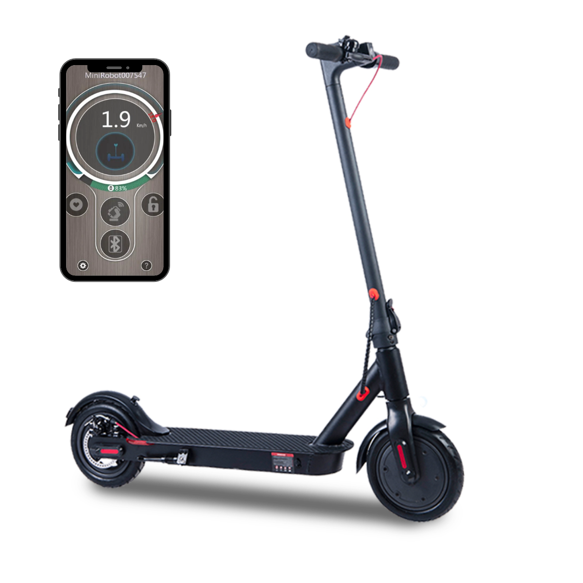 Electric Scooter for Adults – Redback Model S, Smart App, up to 30km/h Speed, up to 30km Range